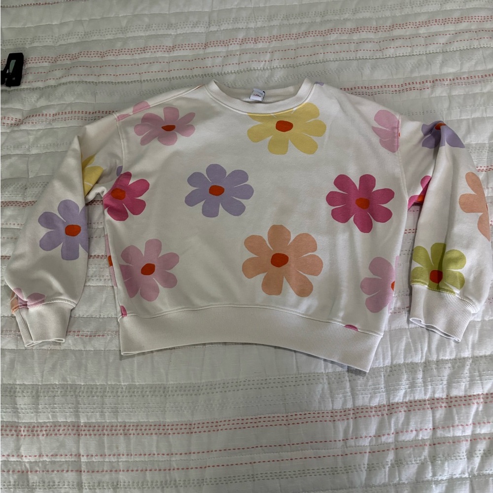 Floral Print Girls Sweatshirt